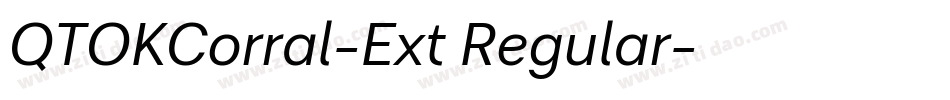 QTOKCorral-Ext Regular字体转换